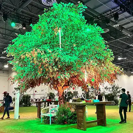 Corporate sales meeting decor modeled after Central Park